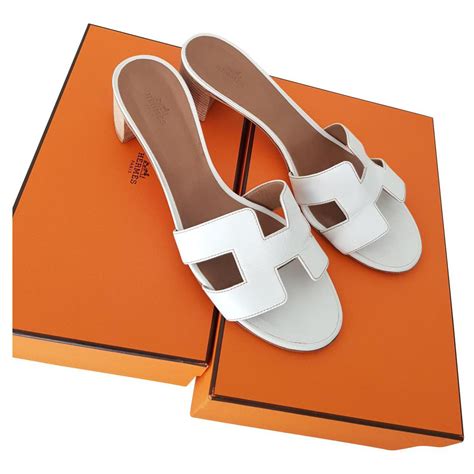 hermes white clogs|hermes sandals with ankle strap.